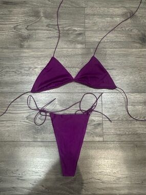 OhPolly purple thong bikini